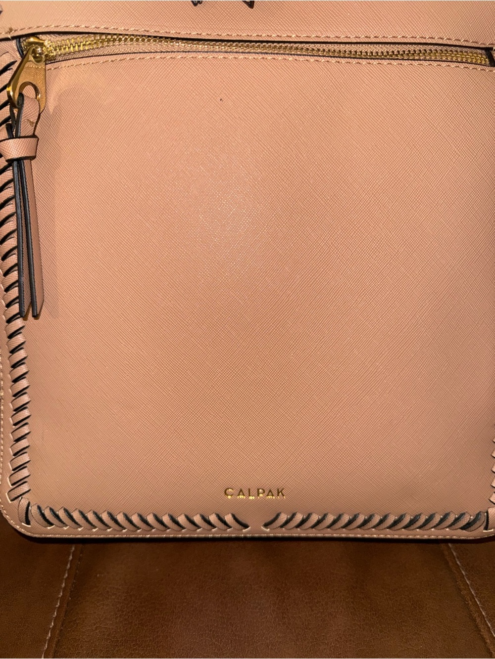 Calpak Kaya 15” Laptop Backpack with Gold-tone Hardware and Woven Trim - Picture 2 of 10
